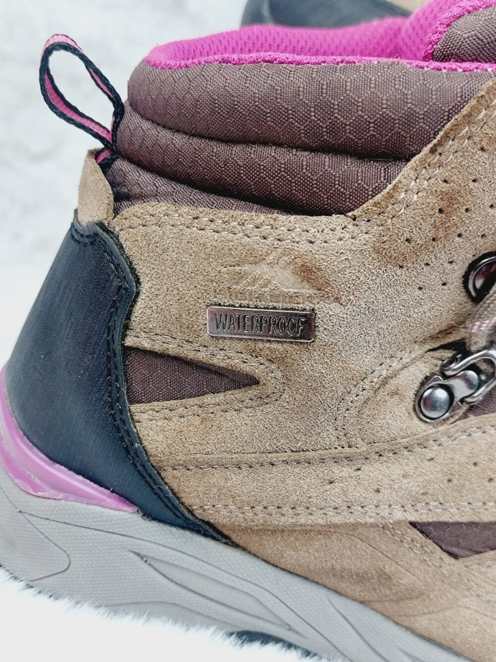 High Sierra Trekker Women's Brown Pink Lace-Up Waterproof Hiking Boots Size 7.5 - Picture 6 of 12